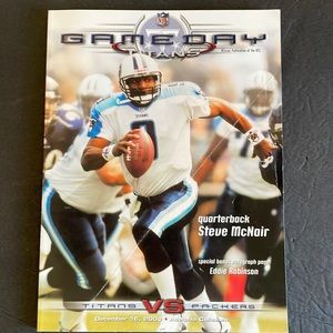 Tennessee Titans versus Green Bay Packers December 16, 2004 game day magazine